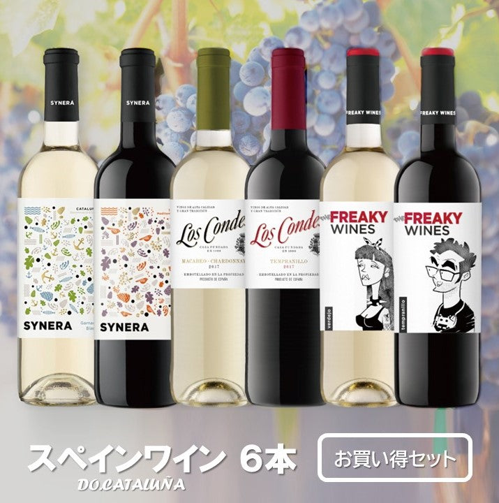 厳選スペインワイン６本セット（750ml×6本）【送料無料】 – 素敵に、マルシェ。