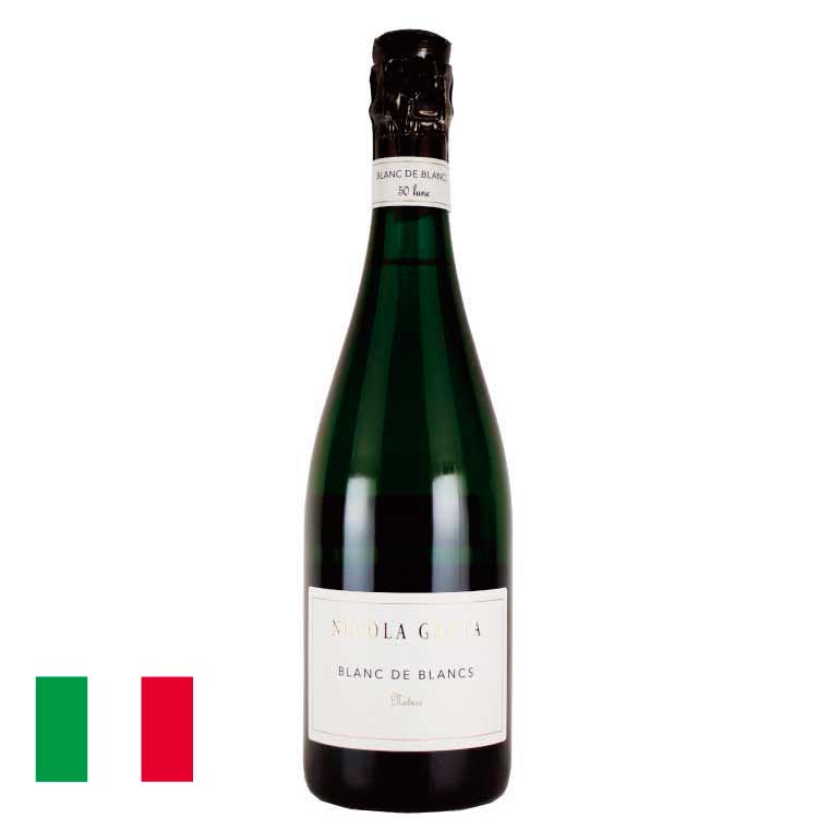≪白:イタリア ロンバルディア産/シャルドネ≫ おすすめ!バランス最高のナチュラルスパークリングワイン 【二コラ・ガッタ ブラン・デ・ブラン ナトゥーレ】
