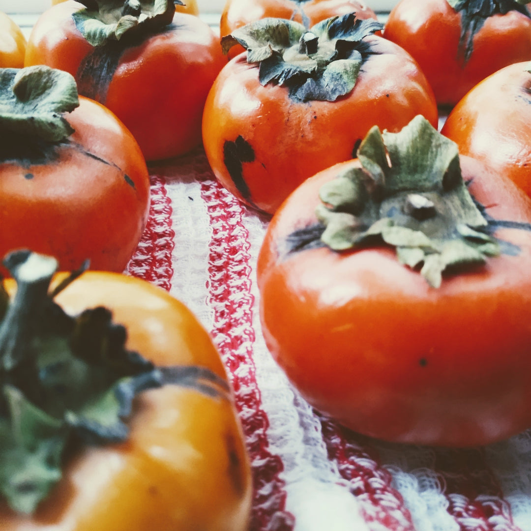 柿をおいしく、食べ過ぎないように消費する。