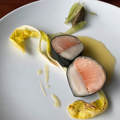 【Chef's advice】＜第22回＞シェフ直伝。おうちでできる、簡単レシピ「サクラマス（ホンマス）と帆立の海苔巻きロースト」