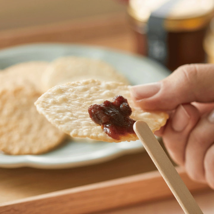 チーズいぶりがっことあんバターのディップせんべい