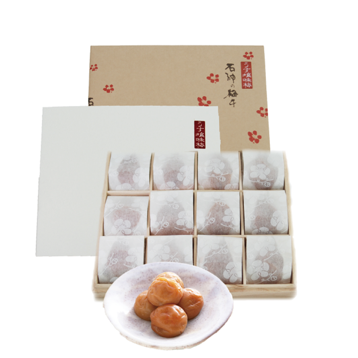 和歌山　紀州南高梅 石神の梅干（うす塩味梅）　12粒　木箱